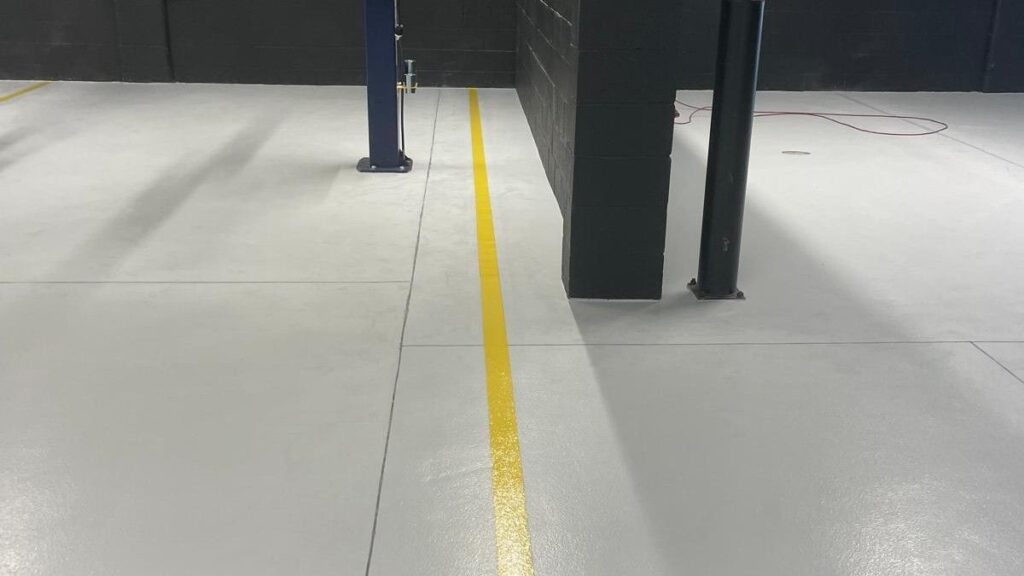 Durable industrial epoxy flooring for a large manufacturing facility in Paterson, NJ.