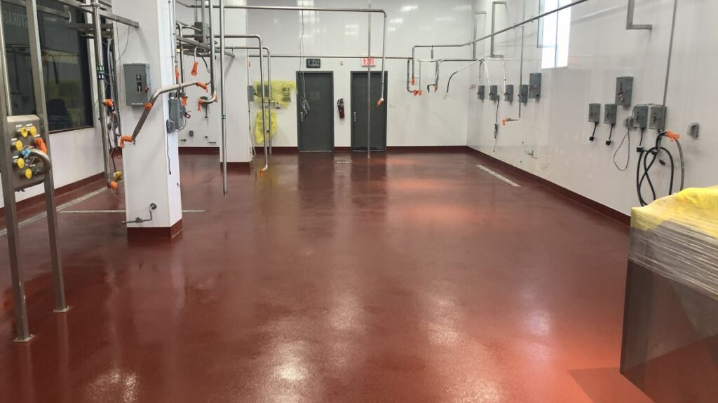 Seamless commercial kitchen flooring installation featuring a high-durability finish in Northeast Philadelphia.