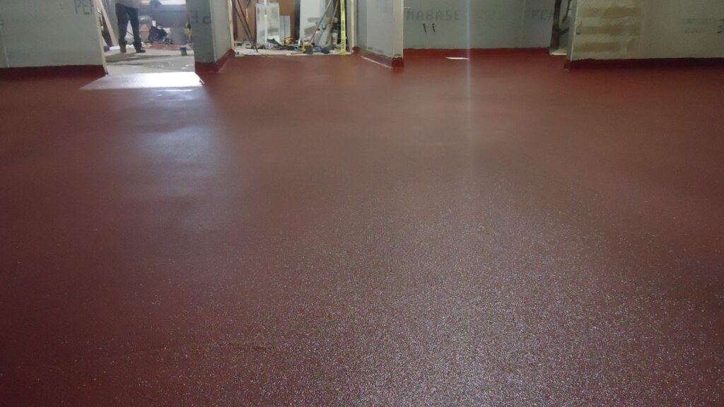 Slip-resistant urethane cement kitchen floor installation in Hoboken, NJ